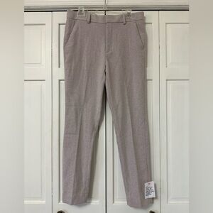 NWT ASOS Design W 33 x L 30 Wool Blend Career Dress Pants Gray/Pink Professional